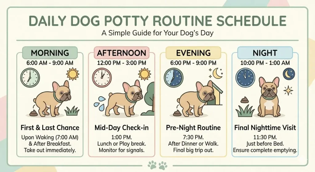 Daily French Bulldog Potty Routine Schedule