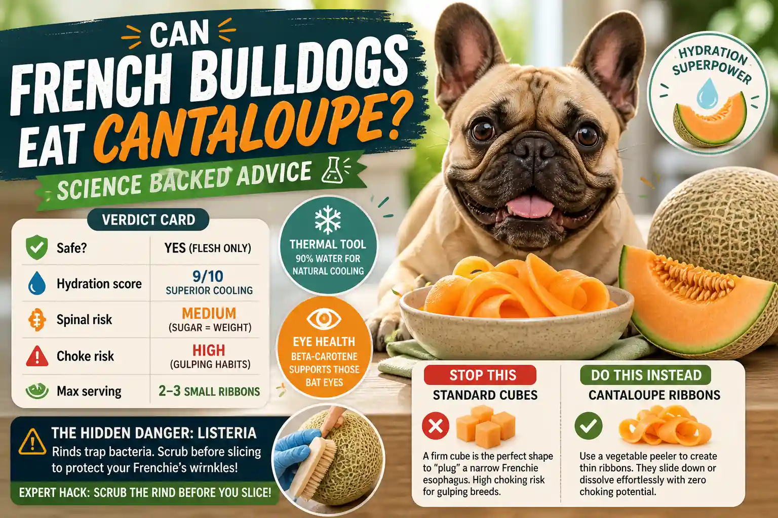 Can French Bulldogs Eat Cantaloupe Safety Guide Infographic