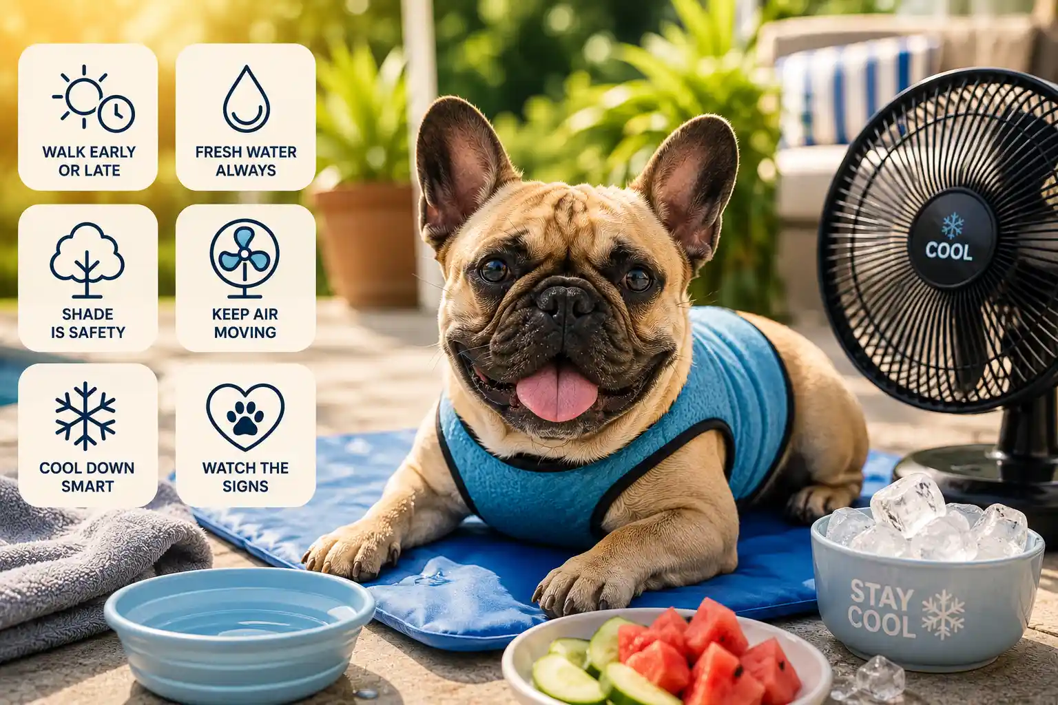 How to Keep a French Bulldog Cool: 12 Heat Safety Tips