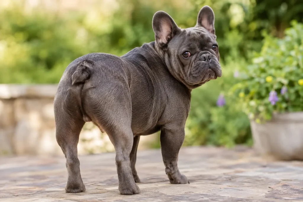 French Bulldog with a naturally short tail.